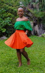 Assinie Sway Flared Mini Skirt - Blue