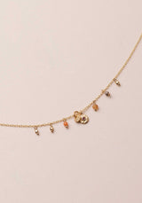 Necklace Mini Loop Tourmaline-Rose