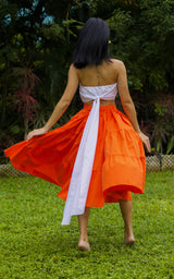 Tanji Tide Tiered Midi Skirt