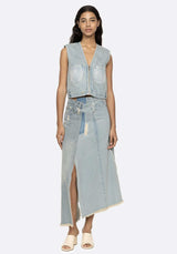 Denim Skirt Pf24-006 Blue