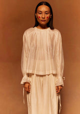 Blouse Oru Box Pleat Ivory