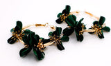 Floral Luxe Hoops – Gold Flower Hoop Earrings