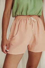 Organic cotton women shorts - Peach