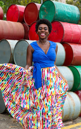 Kande Cove Wrap Top - Orange