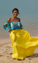 Assinie Sway Flared Maxi Skirt - Blue