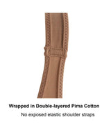 Warm Golden - Full Cup Front Closure Silk & Organic Cotton Wireless Bra - Juliemay Lingerie