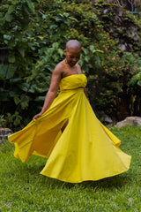 Sange Slit Maxi Skirt - Green