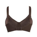 Cocoa-Supportive Non-Wired Silk & Organic Cotton Full Cup Bra with removable paddings - Juliemay Lingerie