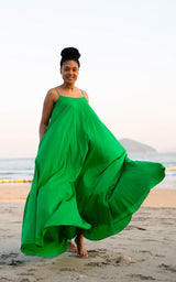 Labadi Breeze Flared Maxi Dress - Watercolor