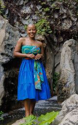 Tanji Tide Tiered Midi Skirt