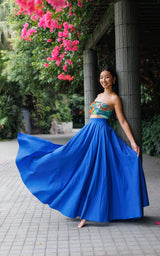 Assinie Sway Flared Maxi Skirt - Orange