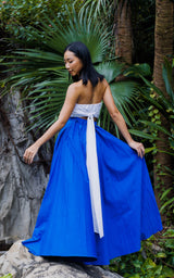 Sange Slit Maxi Skirt - Watercolor