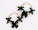 Floral Luxe Hoops – Gold Flower Hoop Earrings