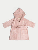 Bamboo Organic Cotton Hooded Towel - Seashell Pink (Personalized)