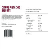 Citrus Pistachio Biscotti 100g