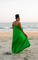 Labadi Breeze Flared Maxi Dress - Blue