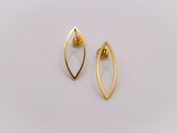 Golden Leaf Elegance Earrings – Elegant Gold Leaf Drop Jewelry