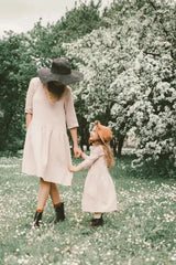 Organic Cotton Womens Dress - Soft Pink