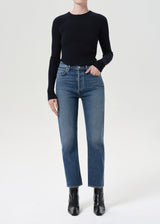 Jeans 90s Pinch W Crop Overcast