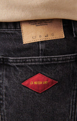 牛仔半身裙 Yop13d 黑色-Poivre