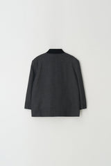 Jacket Button Pocket J Charcoal