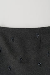 Skirt Flower Embe Mini Dark-Gray