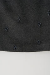Skirt Flower Embe Mini Dark-Gray
