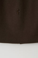 Skirt Flower Embe Pin Brown