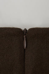 Skirt Flower Embe Pin Brown