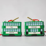 PERSONALISED HANGING DECORATION: Tram (2 colours)