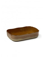 EXTRA DEEP PLATE MERCI N5 L 23x15 H5 OCRE/BROWN