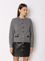 Cardigan 21mycherry Grey-Melange