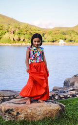 Maracas Tide Tiered Maxi Skirt