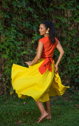 Assinie Sway Flared Midi Skirt