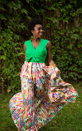 Kande Cove Wrap Top - Watercolor