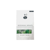 Beeswax Wraps Tropical Fronds 4 Pack: 1S 1M 1L 1XL