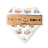 Organic Cotton Bandana Bibs 2pcs Set - Dim Sum Duo