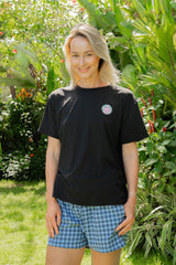 This black bamboo T-shirt is unisex & can be fitted for women and men with slogan there is no planet B. Shop bamboo T-shirts & family matching T-shirts online.