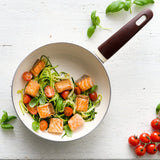 Wood-Be 奶白色陶瓷易潔煎鍋 20cm