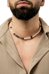Necklace Basquiat Rainbow Pearl