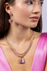 Earring Cinderella Pink-Gold