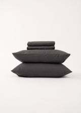 AmourLinen Linen sheets set Linen sheets set in Charcoal Linen sheets set in Charcoal