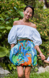 Gazi Glory Crop Top - Blue