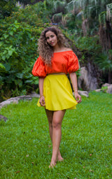 Assinie Sway Flared Mini Skirt - Blue