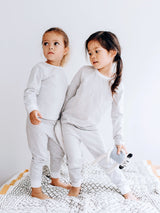 Toddler & Big Kid Cotton Knit PJ Set (Erawan Grey)