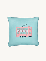 Pink Tram - Cotton Cushion Cover - We Love Hong Kong|Kids Cushion