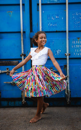 Maracas Tide Tiered Midi Skirt