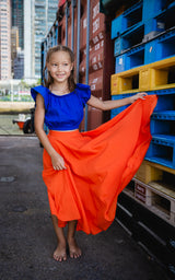 Secret Sway Flared Maxi Skirt - Red