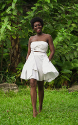 Assinie Sway Flared Mini Skirt - Blue