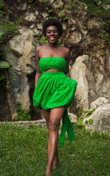 Bazley Bubble Mini Skirt - Watercolor